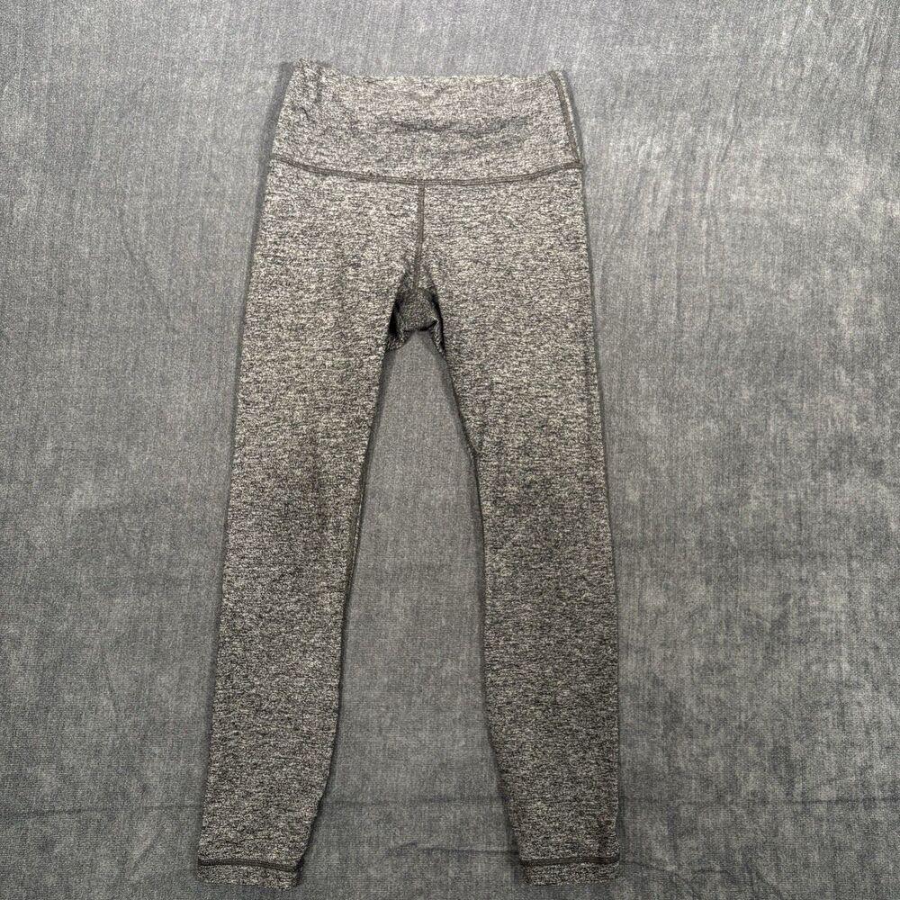 Lululemon Herringbone Leggings Womens 6 Gray High Rise Yoga Running Pants